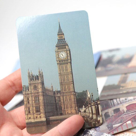Vintage 80s Fax Pax London UK Info Picture Cards Big Ben Buckingham Palace - Picture 8 of 16